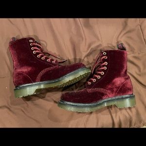 Velvet Maroon Dr Martens